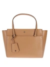 TORY BURCH Nude Leather Classic Tote,37744243