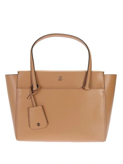 Shop Tory Burch Nude Leather Classic Tote In Beige