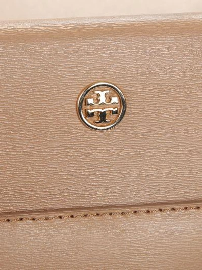 Shop Tory Burch Nude Leather Classic Tote In Beige