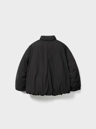 Low Classic Zippered Down Jacket In Black