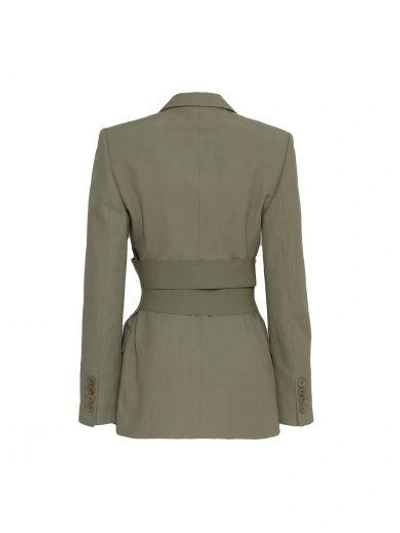 Shop Stella Mccartney Peak Lapel Blazer In Light Khaki