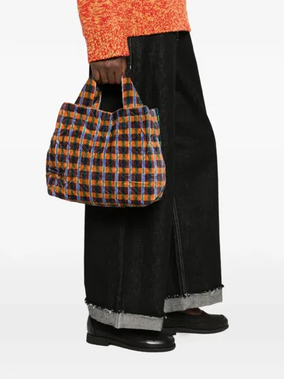 Epice Check-pattern Quilted Tote Bag In Multi