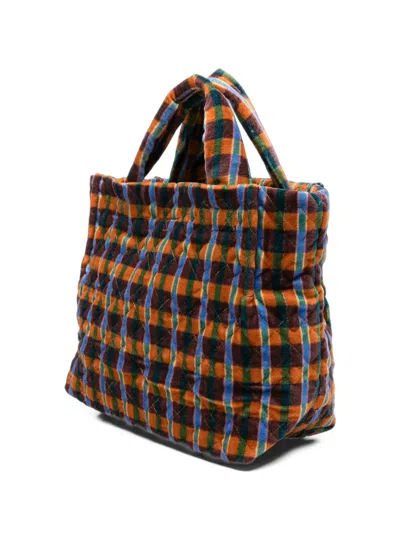 Epice Check-pattern Quilted Tote Bag In Multi