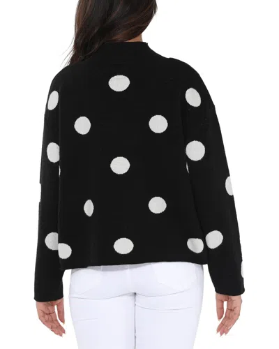 Rain + Rose Round Neck Pullover In Black