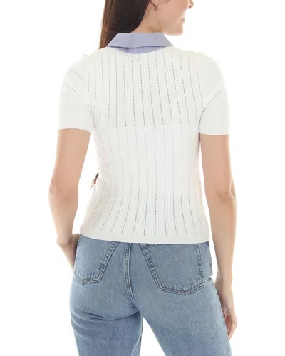 Rain + Rose Short Sleeve Pullover In White