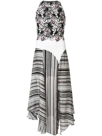 Giambattista Valli Floral Striped Dress