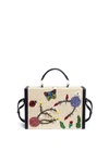 ALICE AND OLIVIA 'Insects Sydney' embellished basketweave straw trunk