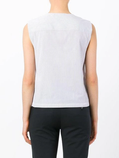 Shop Lemaire Striped Sleeveless Blouse - White