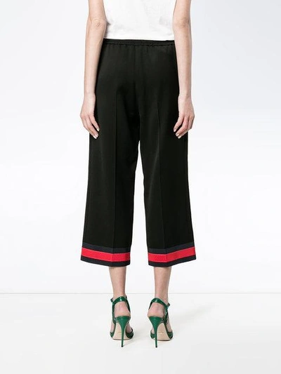 Shop Gucci Pajama Pant With Web Detail - Black