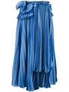 ROCHAS mid-length pleated skirt,COTTON66%