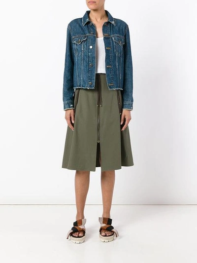 Shop Kenzo A-line Zip Skirt