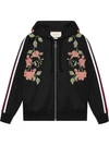 GUCCI GUCCI EMBROIDERED JERSEY SWEATSHIRT - BLACK,POLYESTER55%