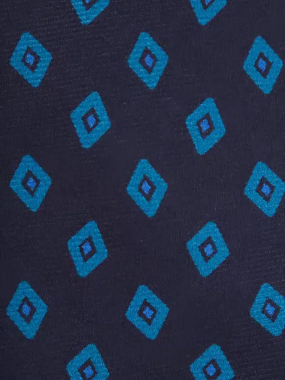 Kiton Diamond-pattern Silk Tie In Multi