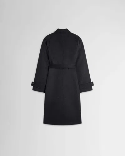 Phoebe Philo Rounded-shoulder Coat In Black