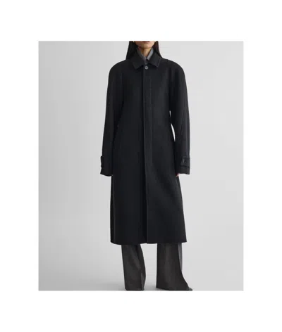 Phoebe Philo Rounded-shoulder Coat In Black