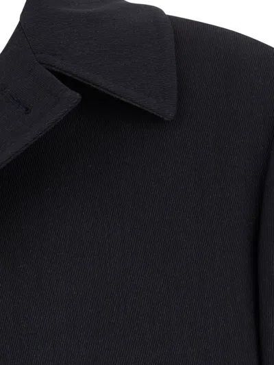 Corneliani Concealed-front Coat In Black