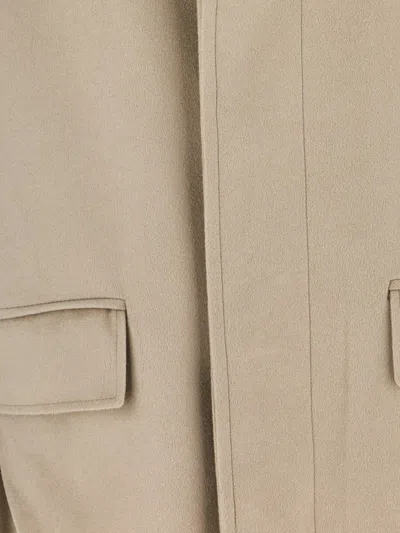 Corneliani Single-breasted Flap-pocket Coat In Metallic