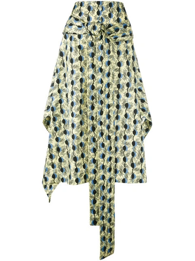 Shop Marni Garland Print Asymmetric Skirt