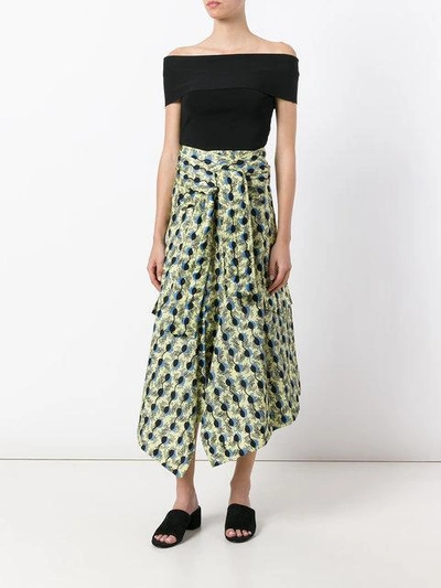Shop Marni Garland Print Asymmetric Skirt