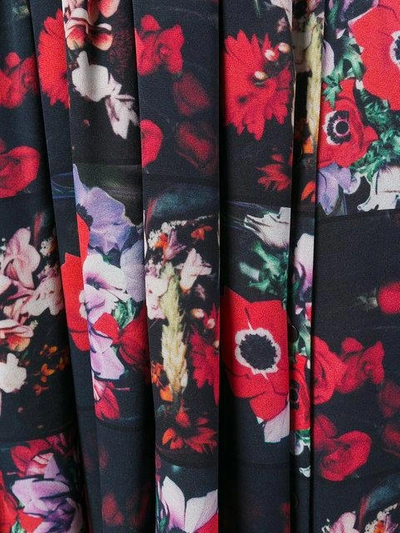 Shop Kenzo Floral Print Full Skirt - Blue