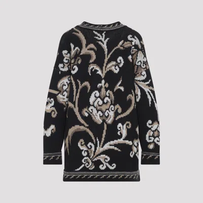 Etro Wool Cardigan Sweater For Women In Multi