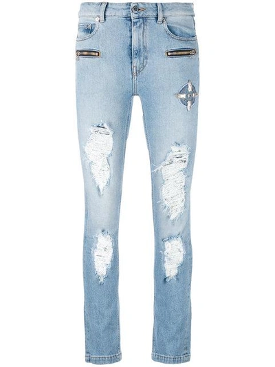 Shop Marcelo Burlon County Of Milan Distressed Jeans