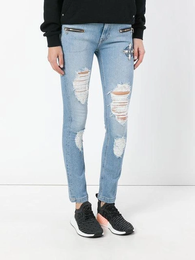 Shop Marcelo Burlon County Of Milan Distressed Jeans