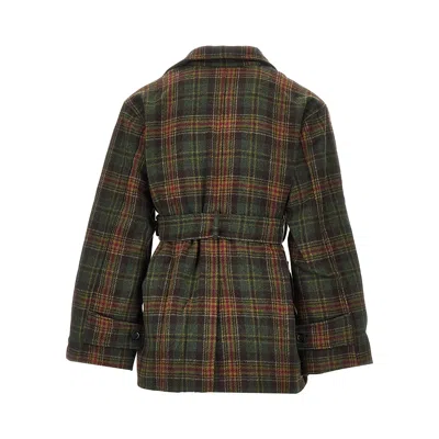Found Check Wool Double-breasted Coat In Multi