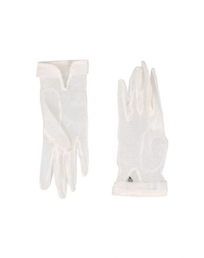 Maison Michel Gloves In Ivory