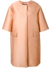 Max Mara Satin Svelto Coat - Pink & Purple In Pink & Purple