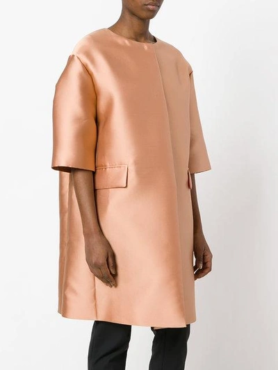 Max Mara Satin Svelto Coat - Pink & Purple In Pink & Purple