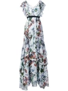 ERDEM long tiered ruffle dress,DRYCLEANONLY