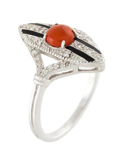 Shop V Jewellery Scarlett Ring In Metallic