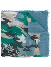ZADIG & VOLTAIRE carp print scarf,DRYCLEANONLY