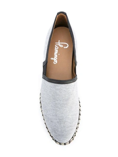 Shop Flamingo's Double Braid Espadrilles In Grey