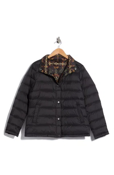 Pendleton Reversible Down Puffer Jacket In Black