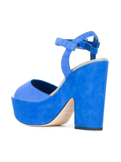 Shop Le Silla Chunky Platform Sandals - Blue