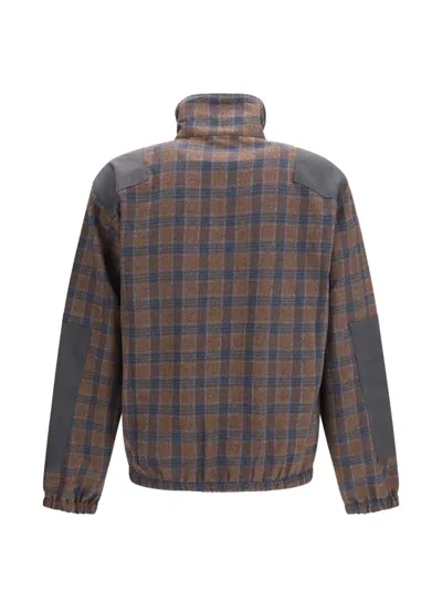 Gr10k Check-pattern Half-zip Sweatshirt In Multi
