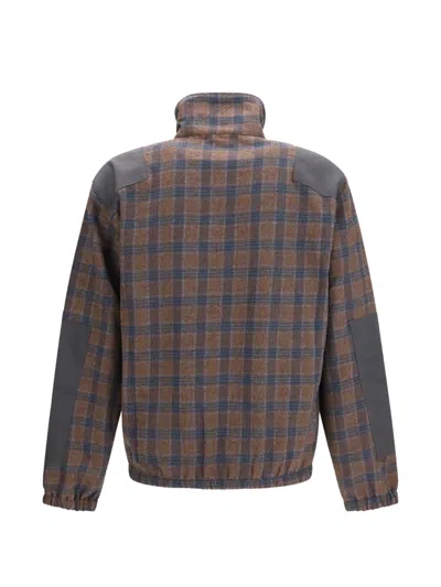 Gr10k Check-pattern Half-zip Sweatshirt In Multi