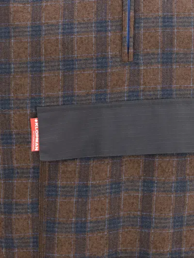 Gr10k Check-pattern Half-zip Sweatshirt In Multi