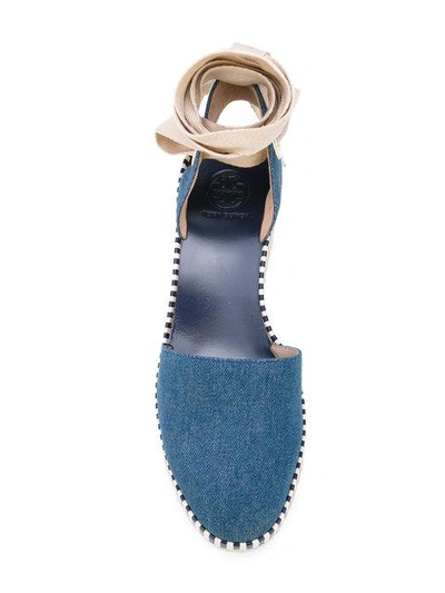 Shop Tory Burch Espadrille Wedges In Blue