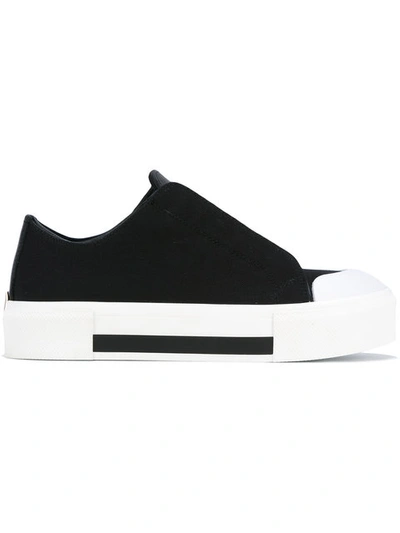 Alexander Mcqueen Canvas And Leather Sneakers In Black