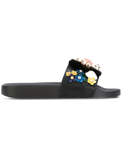 Shop Dolce & Gabbana Embellished Slides