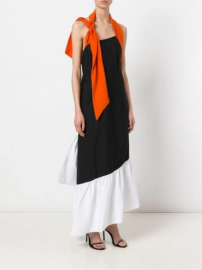 Shop Isa Arfen Long Knotted Halter Neck Dress