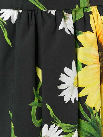 Shop Dolce & Gabbana Sunflower Print Dress - Black