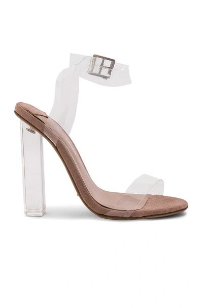 Tony Bianco Kiki Heel In Clear Vynalite & Blush