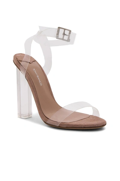 Shop Tony Bianco Kiki Heel In Clear Vynalite & Blush