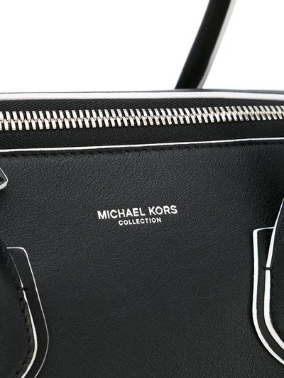 Shop Michael Kors Logo Embossed Tote Bag
