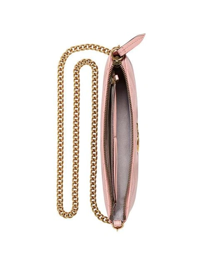 Shop Gucci Gg Marmont Mini Chain Bag In Pink