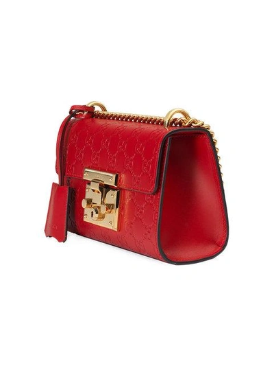 Shop Gucci Padlock  Signature Shoulder Bag In 6433 Red